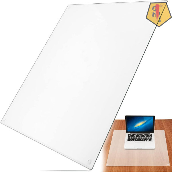 GN109 19" X 24" Tempered Glass Desk Mat To Protect Your Desk Sleek